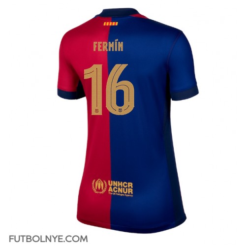 Camiseta Barcelona Fermin Lopez #16 Primera Equipación para mujer 2024-25 manga corta